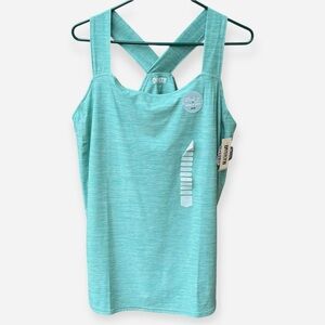 Duluth Trading Co. Armachillo Cooling Shelf Bra Sleep Tank NWT In Turquoise Sz L
